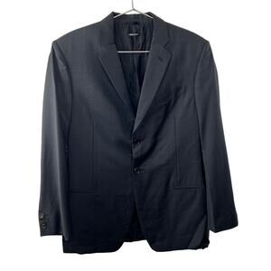 Giorgio Armani Men's Black Long Sleeve Notched Lapel Lined Blazer Jacket